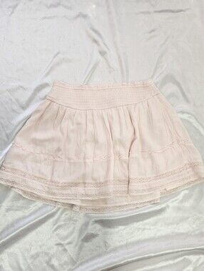 Hollister Soft Blush Tiered Mini Skirt